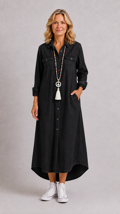 Adeline | Robe Chemise en Jean