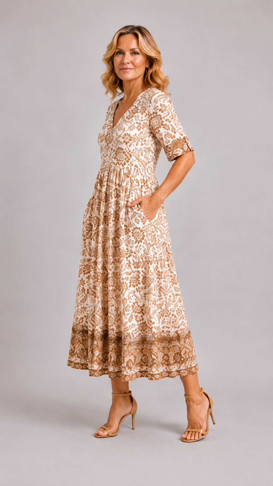 Ellie | Robe Florale Col en V Gracieuse