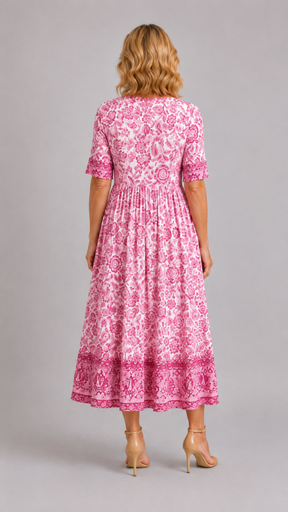Ellie | Robe Florale Col en V Gracieuse