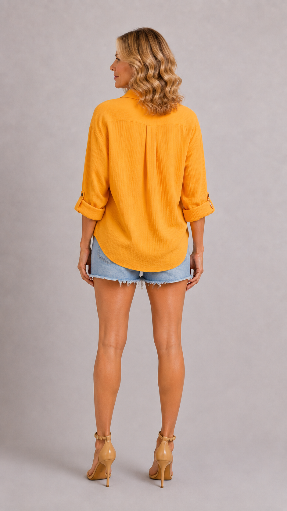MADELYN | Blouse Casual à Boutons et Manches Longues