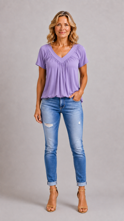 KENNEDY | Top Casual Col en V