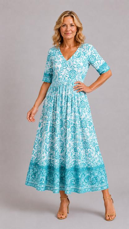 Ellie | Robe Florale Col en V Gracieuse