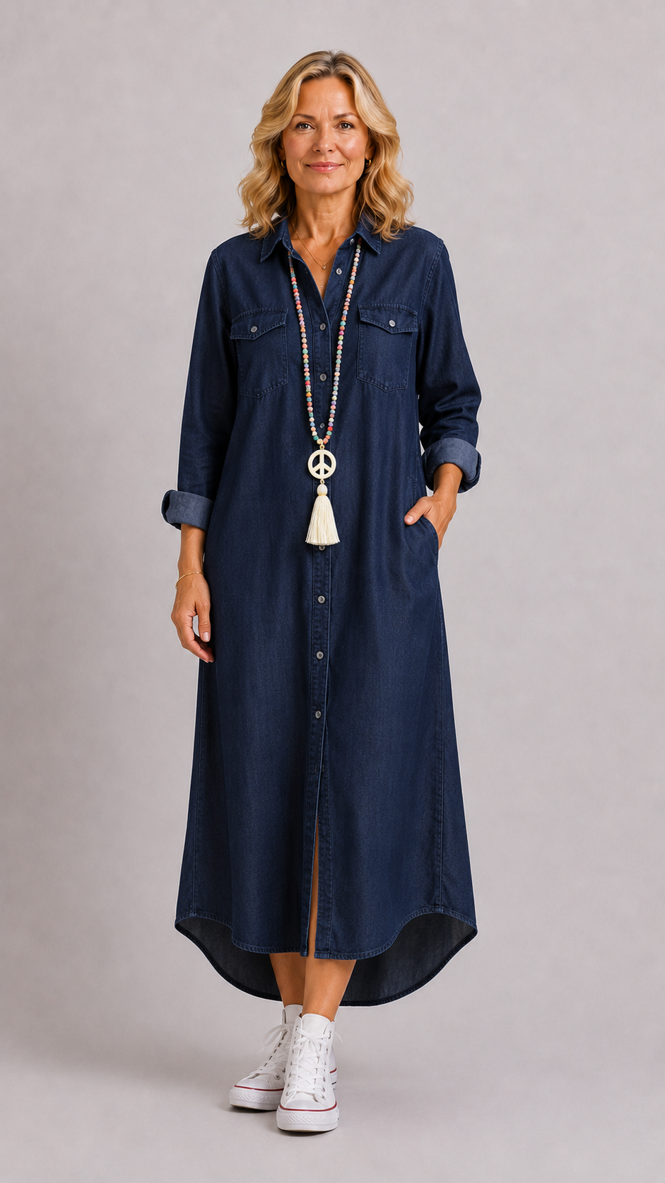 Adeline | Robe Chemise en Jean