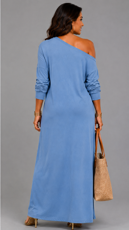 Asterelle | Elegant Midi Dress with Side Slit