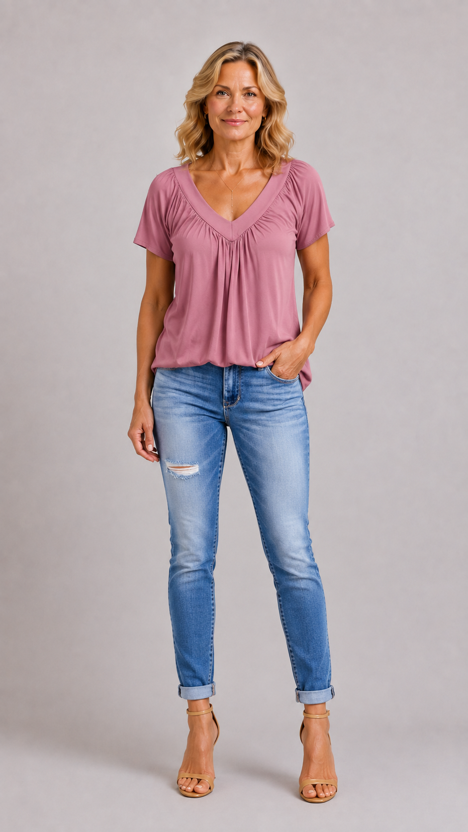 KENNEDY | Top Casual Col en V