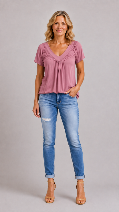KENNEDY | Top Casual Col en V