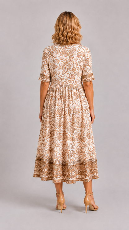 Ellie | Robe Florale Col en V Gracieuse