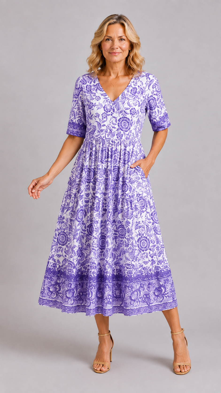 Ellie | Robe Florale Col en V Gracieuse