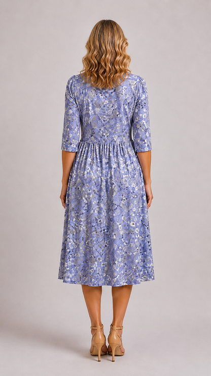 Evelyn | Robe Midi Gracieuse avec Poches