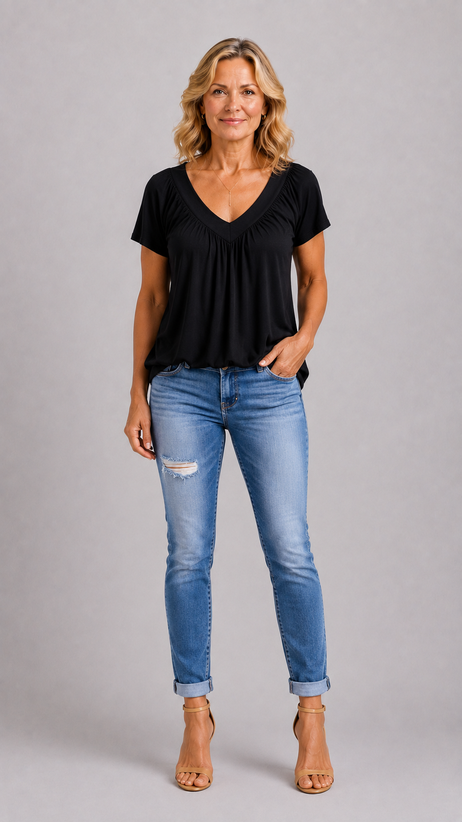 KENNEDY | Top Casual Col en V