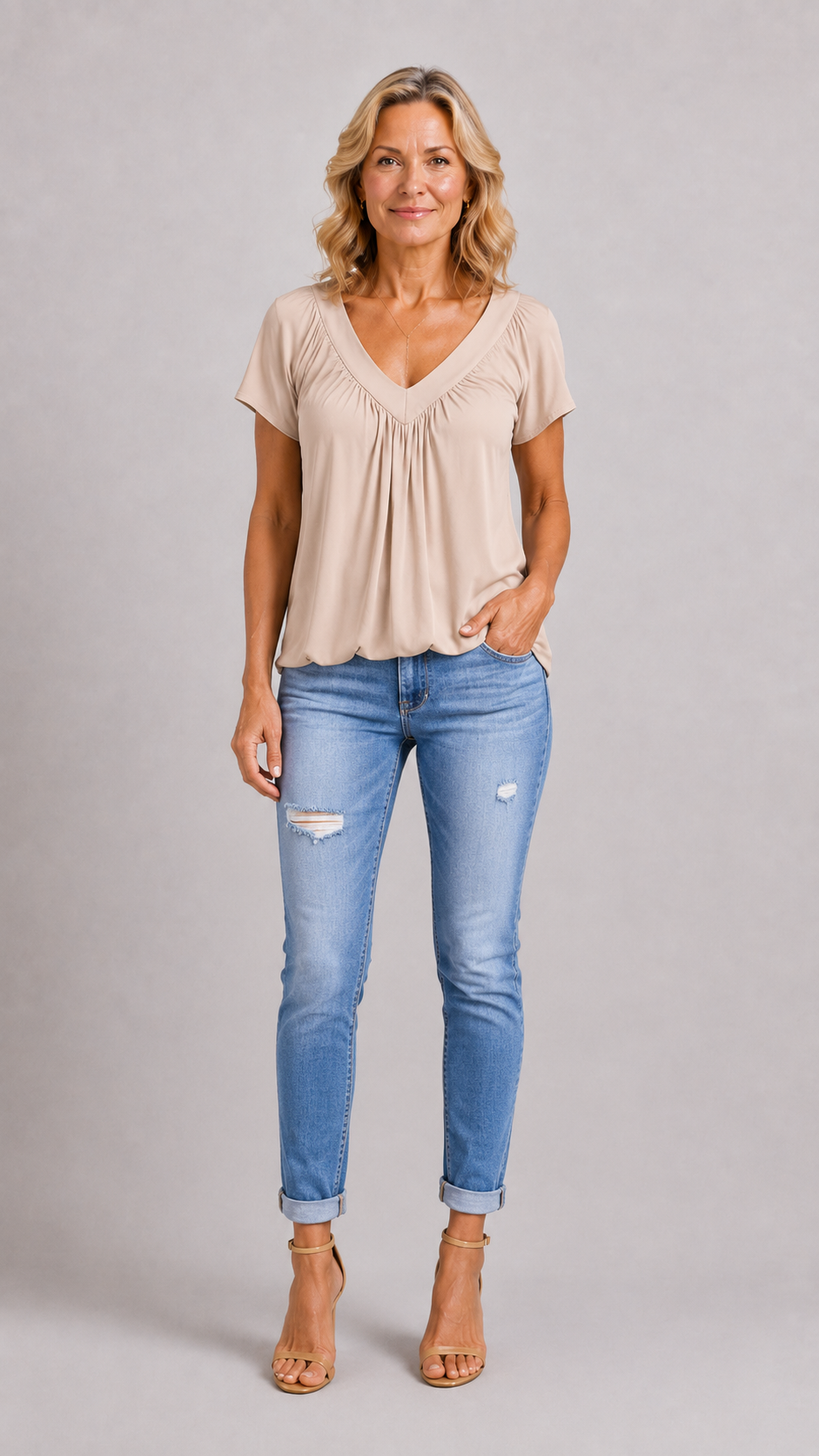 KENNEDY | Top Casual Col en V