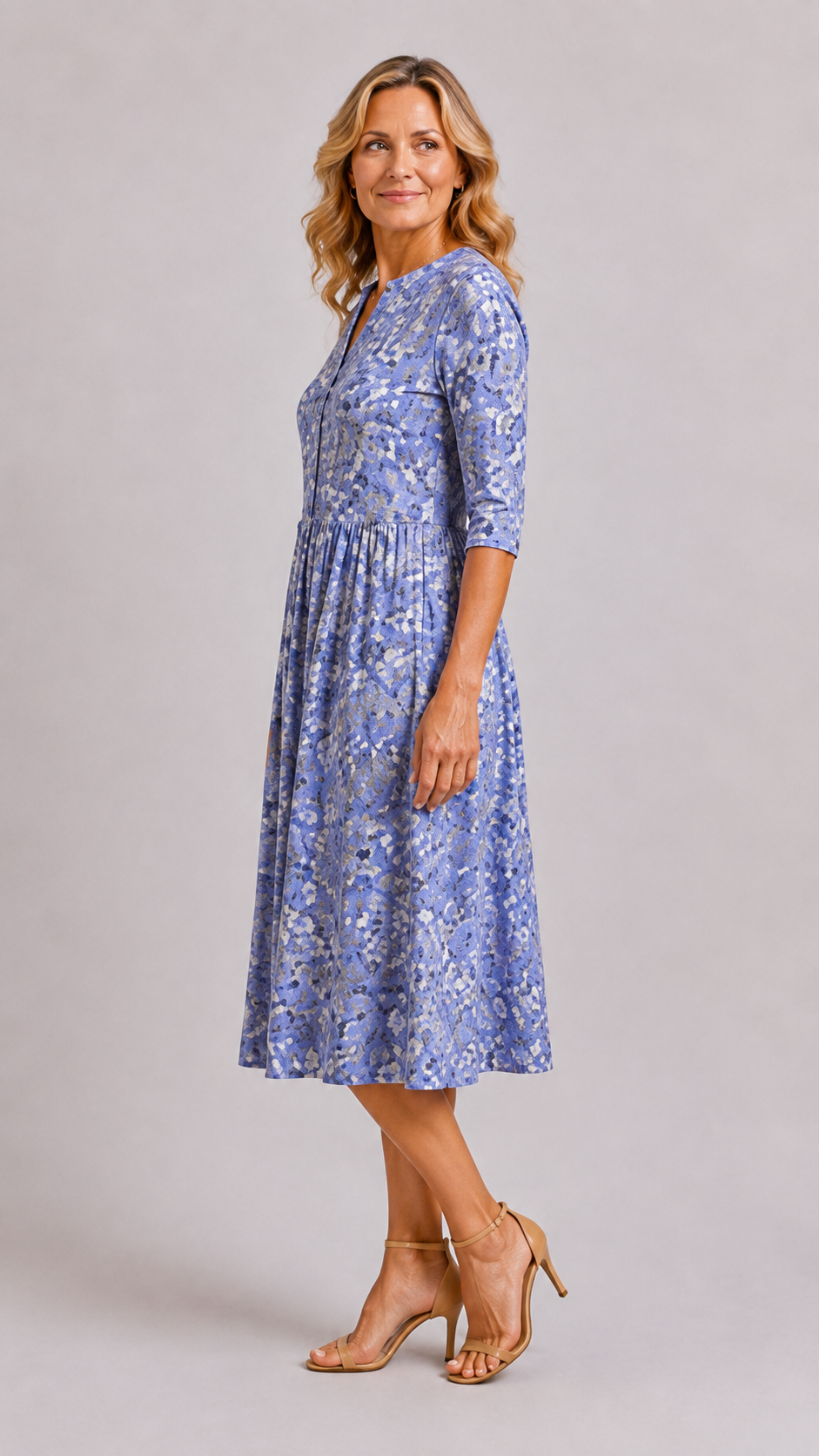 Evelyn | Robe Midi Gracieuse avec Poches